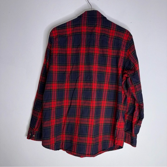 lauren ralph lauren Small‎ Red Blue Plaid Collar Button Down Top CP - Picture 2 of 4
